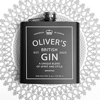 Personalised Gin Vintage Hip Flask 